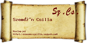 Szemán Csilla névjegykártya