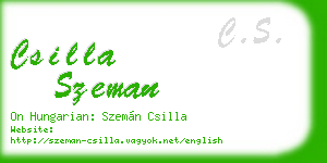 csilla szeman business card