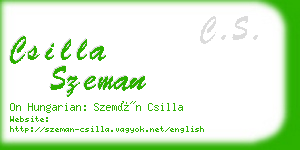 csilla szeman business card